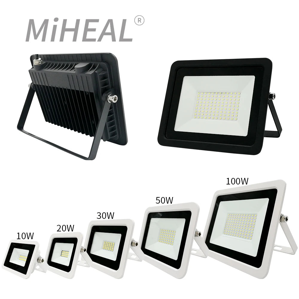 projecteur led extérieur étanche ip68 lampe murale jardin moderne blanc noir haute puissance