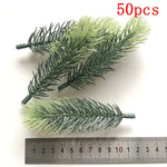 décoration intérieure branche artificielle sapin feuilles vert naturelle clips diy 50 pièces festive mariage