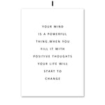 Votre esprit est une chose puissante. Lorsque vous le remplissez de pensées positives, votre vie commence à changer.