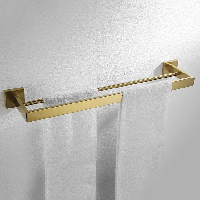 accessoires salle bain doré moderne porte serviettes papier toilette tablette minimaliste
