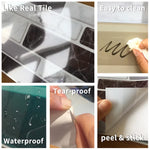 Lot de stickers mosaïque multicolores prêts à poser