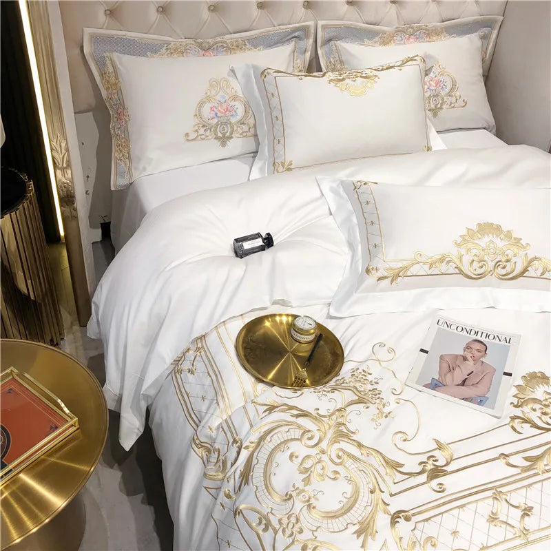 Drap-housse à poche profonde en coton égyptien blanc