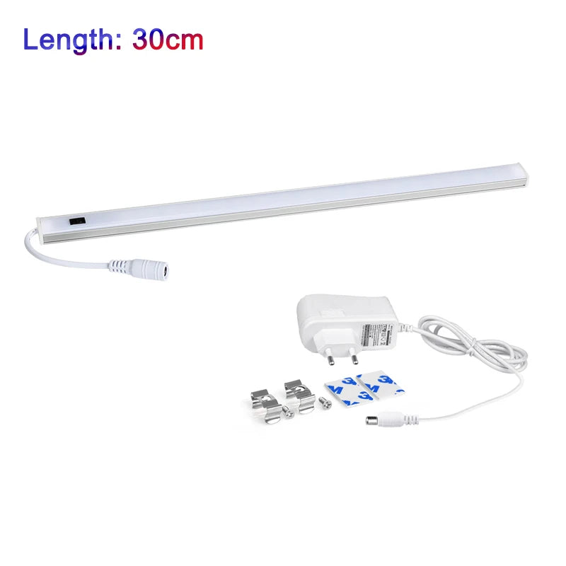 lampe led moderne 30cm 40cm 50cm blanc minimaliste adhésif clip adaptateur secteur