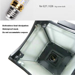 lampe murale noir beige grille fenêtre finition métallique classique rustique ampoule E27 LED IP65