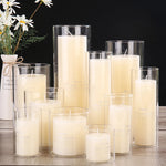 support bougie verre opalescent moderne bougeoir transparent grande bougie chauffe plat décoration mariage centre