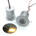 Spot LED argenté 3W 12V 24V cold white nature warm grille moderne vis câble