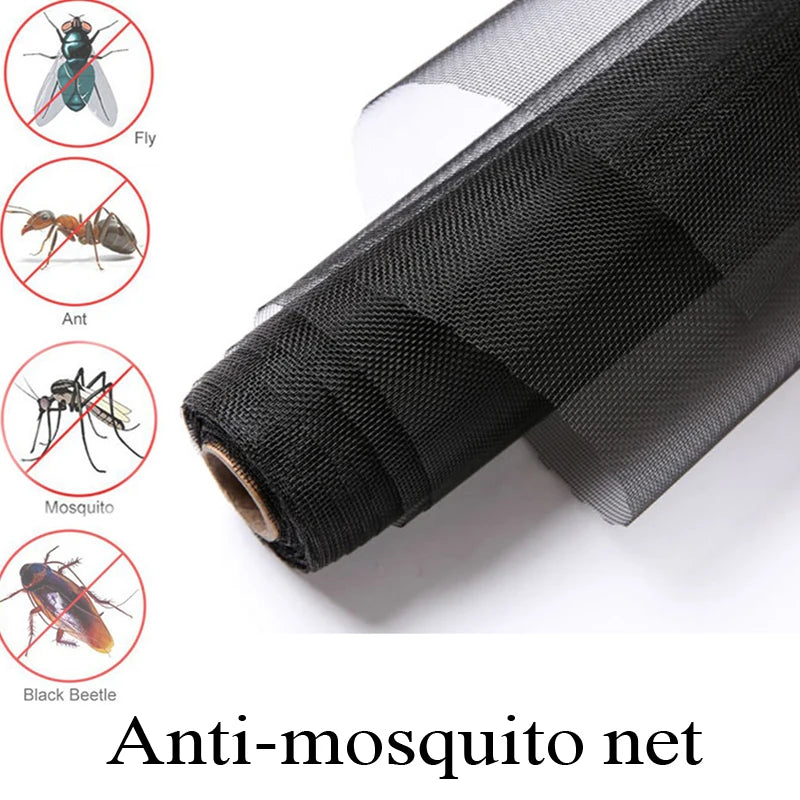 filet moustiquaire noir maille fine fibre verre porte fenêtre intérieur anti insectes