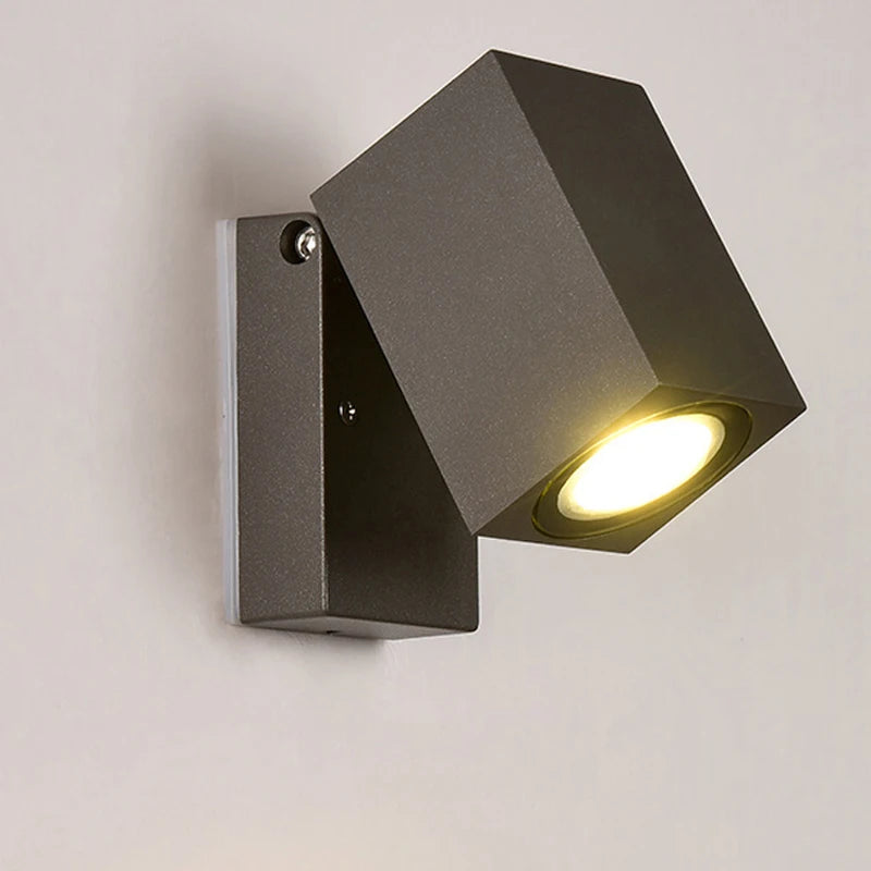 applique murale led gris foncé contemporaine fixée mur vis 90v 260v 249lm 2000lm ip65