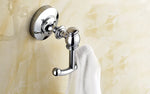 ensemble accessoires salle bain chrome blanc porte savon distributeur brosse wc tasse motif