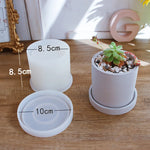 moule silicone pot plante carré rond reutilisable moderne gris mat opacité