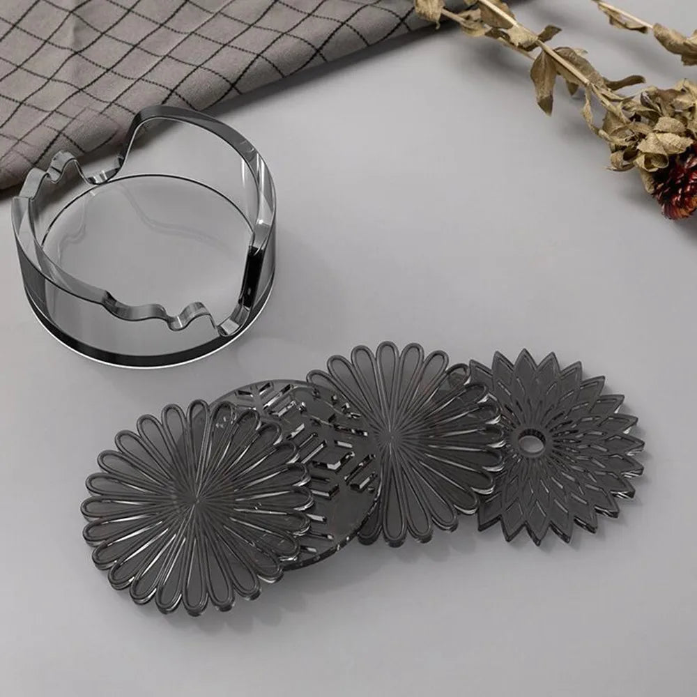 moulages silicones transparents coques fleurs motifs decoratifs table maison epoxy