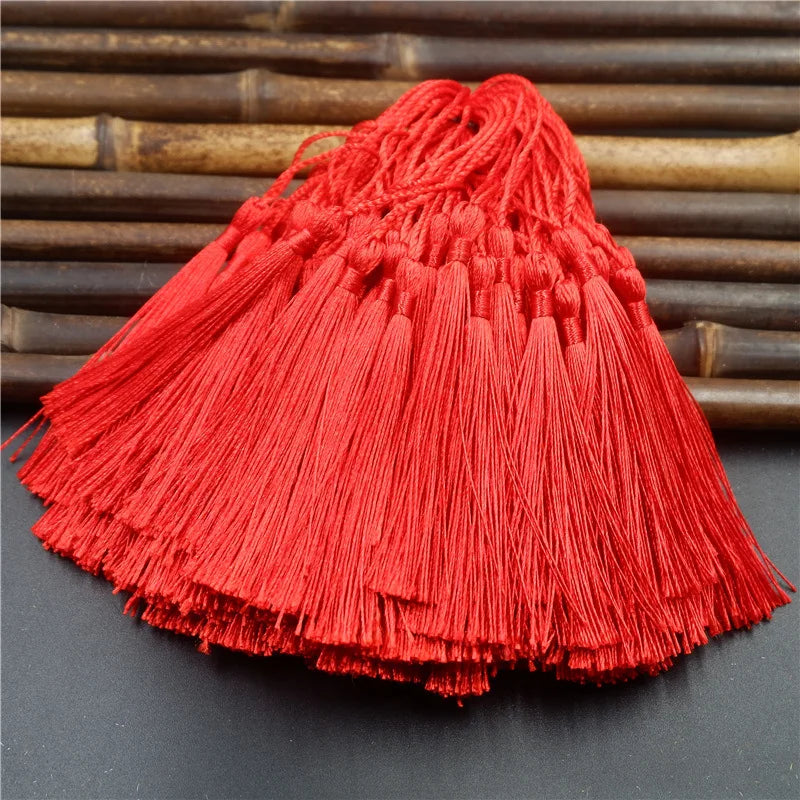franges polyester 20cm pompons décoratifs vêtements rideaux opaques vert violet rouge