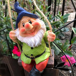 décoration intérieure extérieure poupée jardin gnome résine verte rouge bleue noire blanche classique hamac