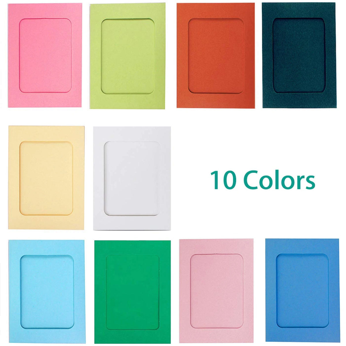 cadres photo colorés cartonnés 10 pièces décoratifs scrapbooking souvenirs pince linge cordelette lumineuse