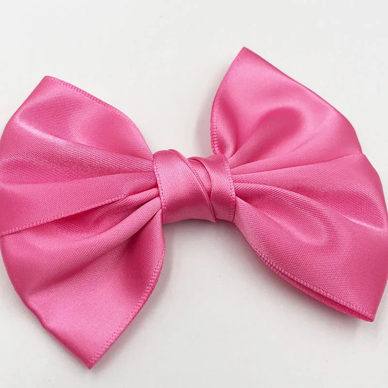 noeud papillon satiné rose clair gris rose rouge bleu clair beige noir blanc