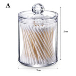 boîtes rangement coton tige disques coton transparentes modernes pliables rechargeables