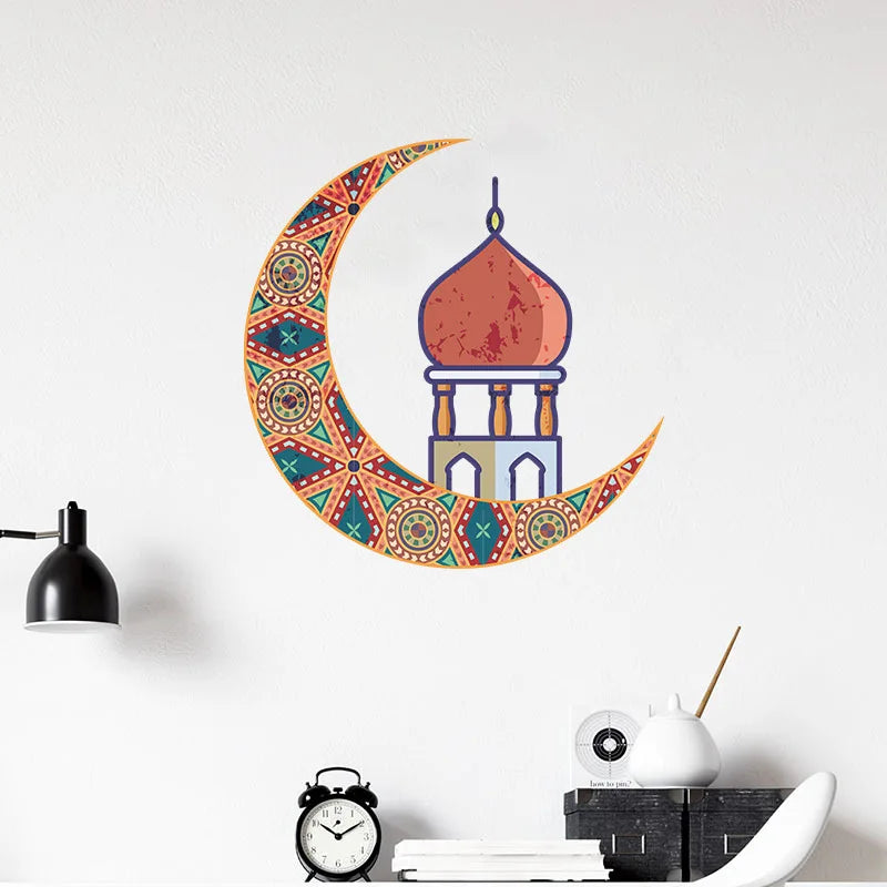 autocollant mural géométrique motifs floraux classique décoration maison résistant eau orange vert bleu beige