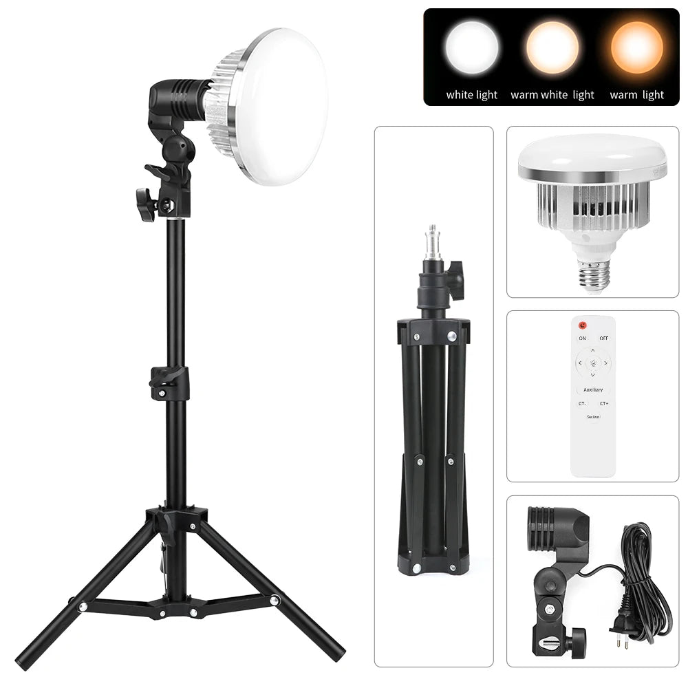 ampoule led bicolore 3200k 5600k éclairage studio maison blanc grille refroidissement moderne vis e27