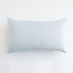 housse coussin polyester bleu clair rayures carreaux moderne décoration maison lit chaise canapé