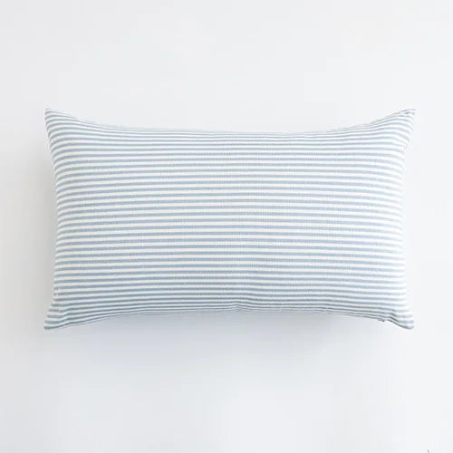 housse coussin polyester bleu clair rayures carreaux moderne décoration maison lit chaise canapé