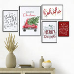 Affiche murale Noël dans un salon décoré pour les fêtes