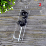 bougies numériques anniversaire noires décoration gâteau moderne adhésif