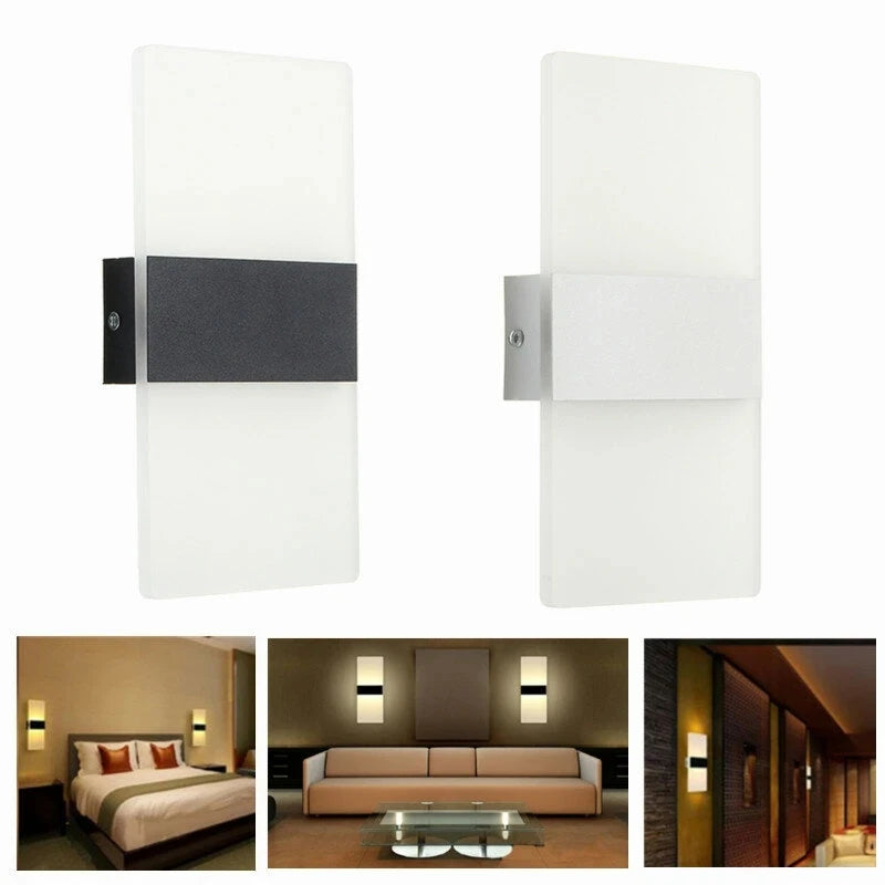 applique murale moderne blanc noir led facile chambre salon étudiant entree