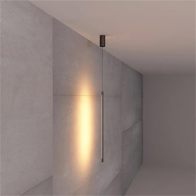 lampes suspendues minimalistes modernes noir blanc gris éclairage salon chambre led adjustable