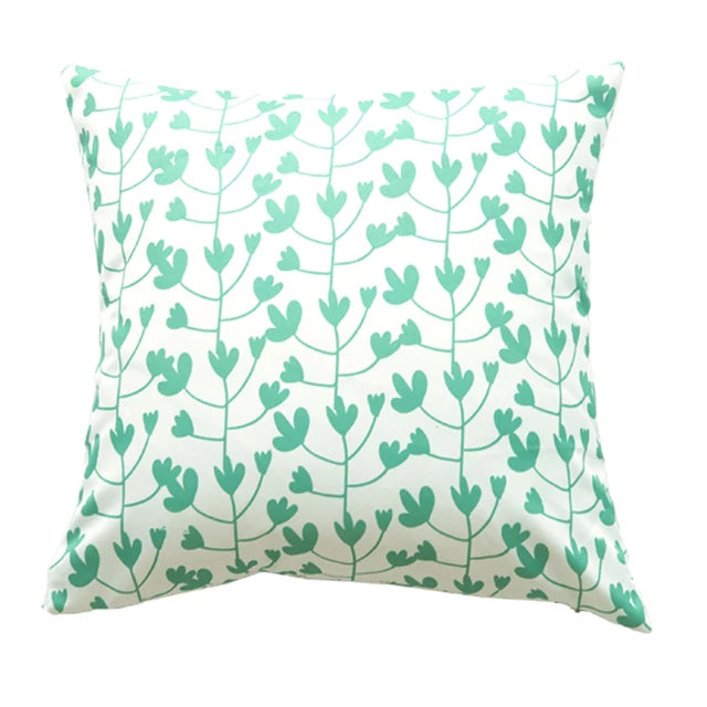 taies d'oreiller décoratives moderne motifs points feuilles géométriques polyester imperméable respectueux environnement catégories Blanc