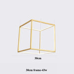 suspension moderne or blanc géométrique forme cubique minimaliste led aluminium
