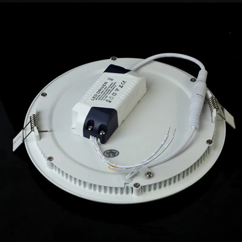 plafonnier led rond encastré moderne blanc aluminium dimmable transformateur intérieur maison