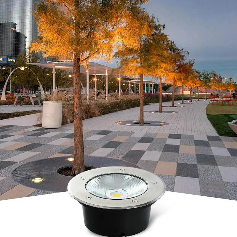 Spot LED argent noir ip68 étanche moderne grille refroidissement câble inclusextérieururgence