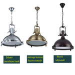 lampe suspendue industrielle vintage or argent noir métal brillant e27 étude salon chambrehôtel