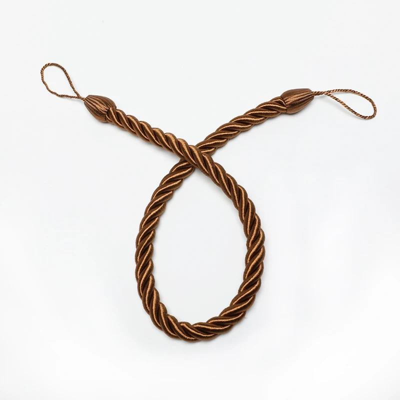 corde rideaux moderne or gris anneaux torsadée polonais accessoires décoration maison