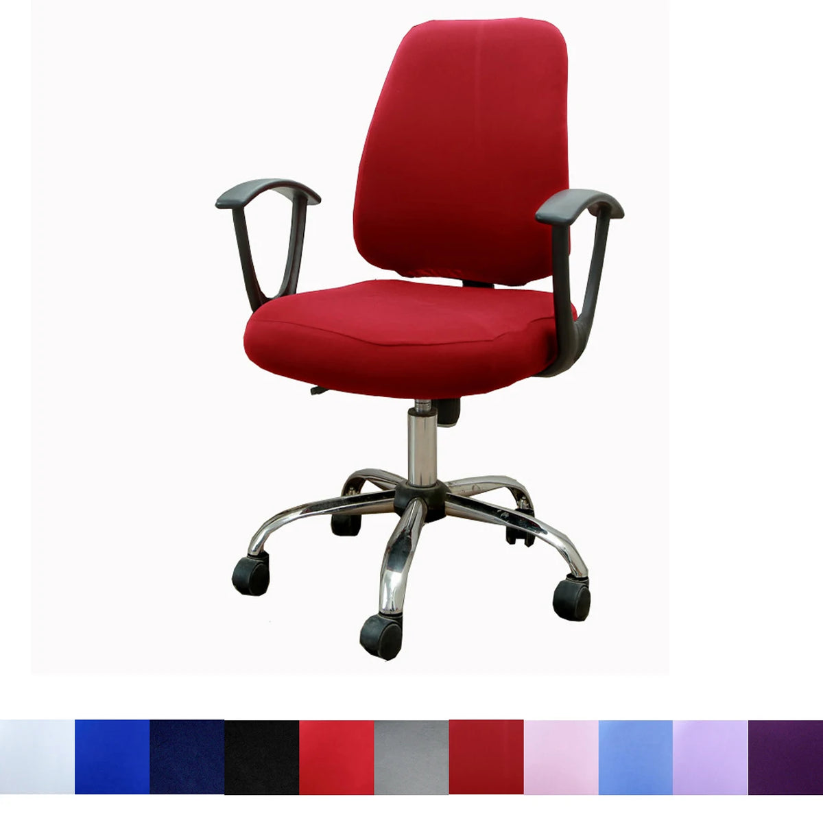 Housse de chaise de bureau universelle en Spandex sur une chaise de bureau moderne