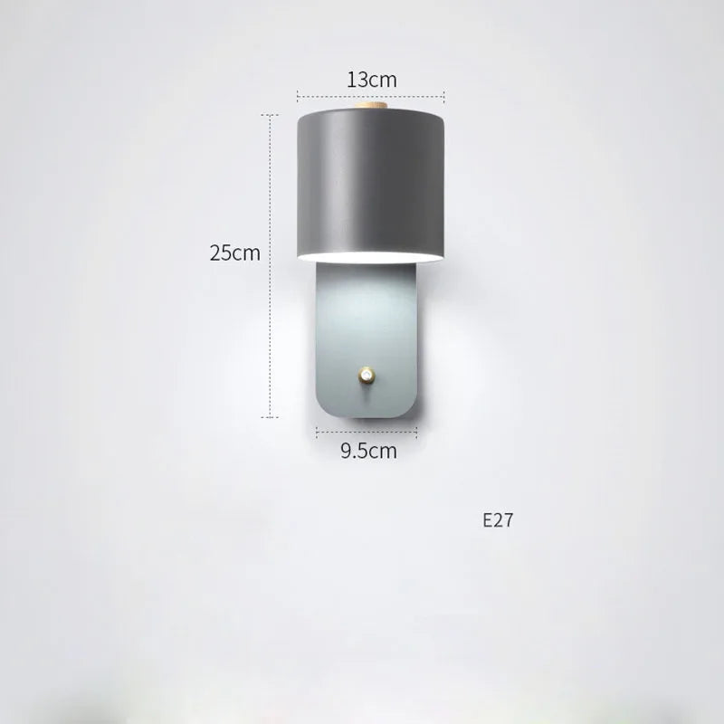 lampe murale moderne led réglable gris vert chambre salon entrée étude chambre coucher