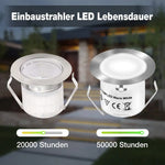spots led blanc ip67 acier inoxydable moderne adaptateur dc12v câble noir
