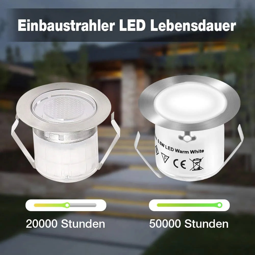 spots led blanc ip67 acier inoxydable moderne adaptateur dc12v câble noir