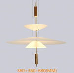 suspension lumineuse moderne blanc fer chromé led salon chambre coucher