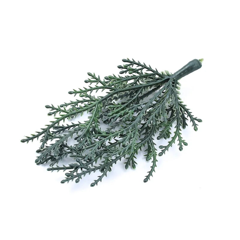 décoration noël arbres artificiels feuilles vertes naturelles extérieur scrapbooking 10 pièces