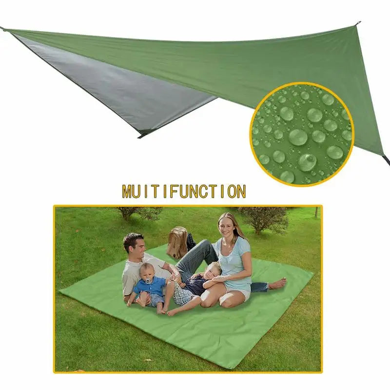 hamac camping moustiquaire auvent portable randonnée voyage survie extérieur vert