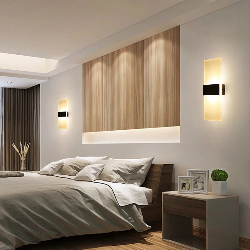 applique murale moderne led blanc gris éclairage chambre cuisine salle bain 22cm fixée mur
