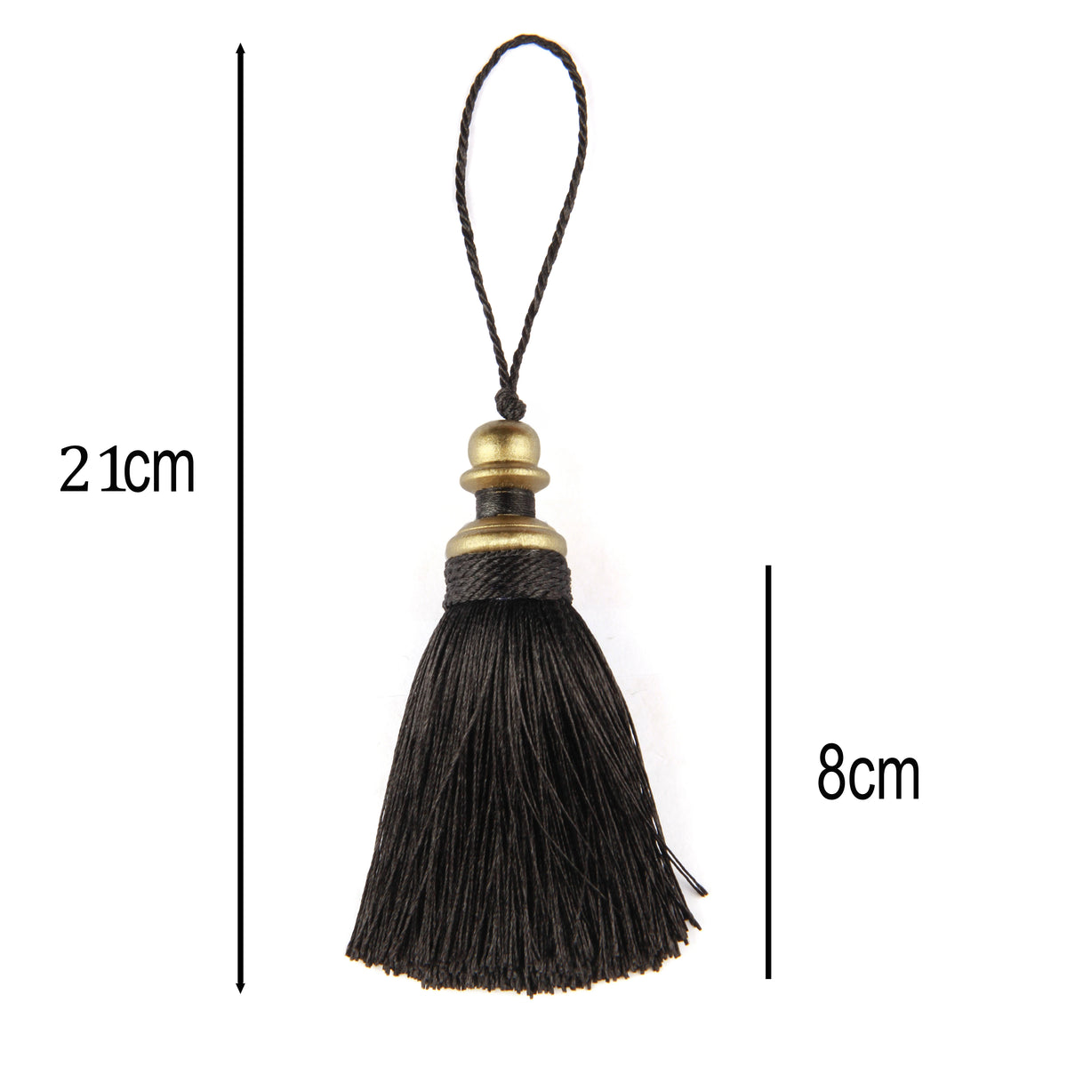 pompon doré noir classique décoration maison rideau vêtement textile accessoire artisanal soie polyester 21cm