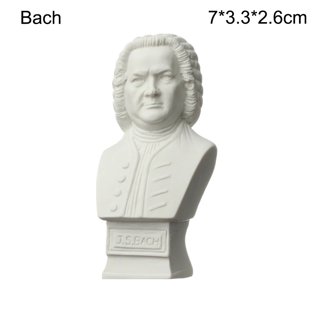 buste sculpté résine blanc détails granuleux classique réaliste décoration intérieureportrait miniature