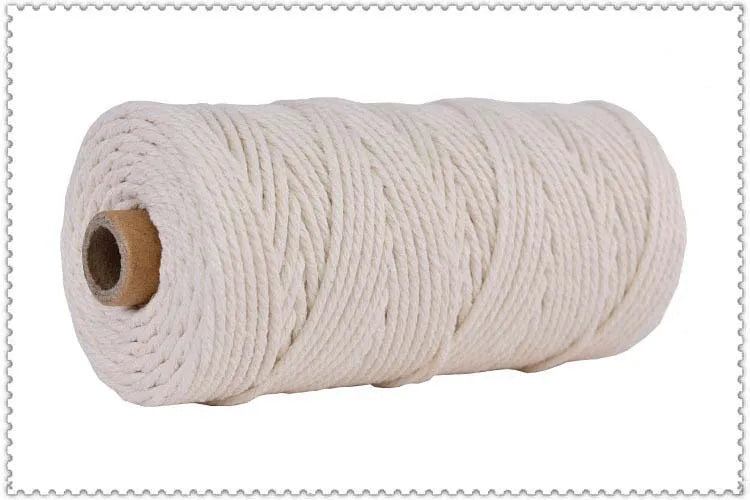 corde macramé coton torsadé mm décoration artisanale rustique fait main textile maison