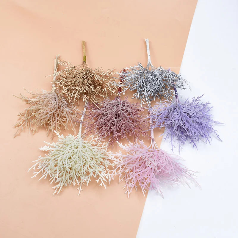 plantes artificielles or argent feuilles cèdre pin naturel decoration mariage exterieur branchées exposant