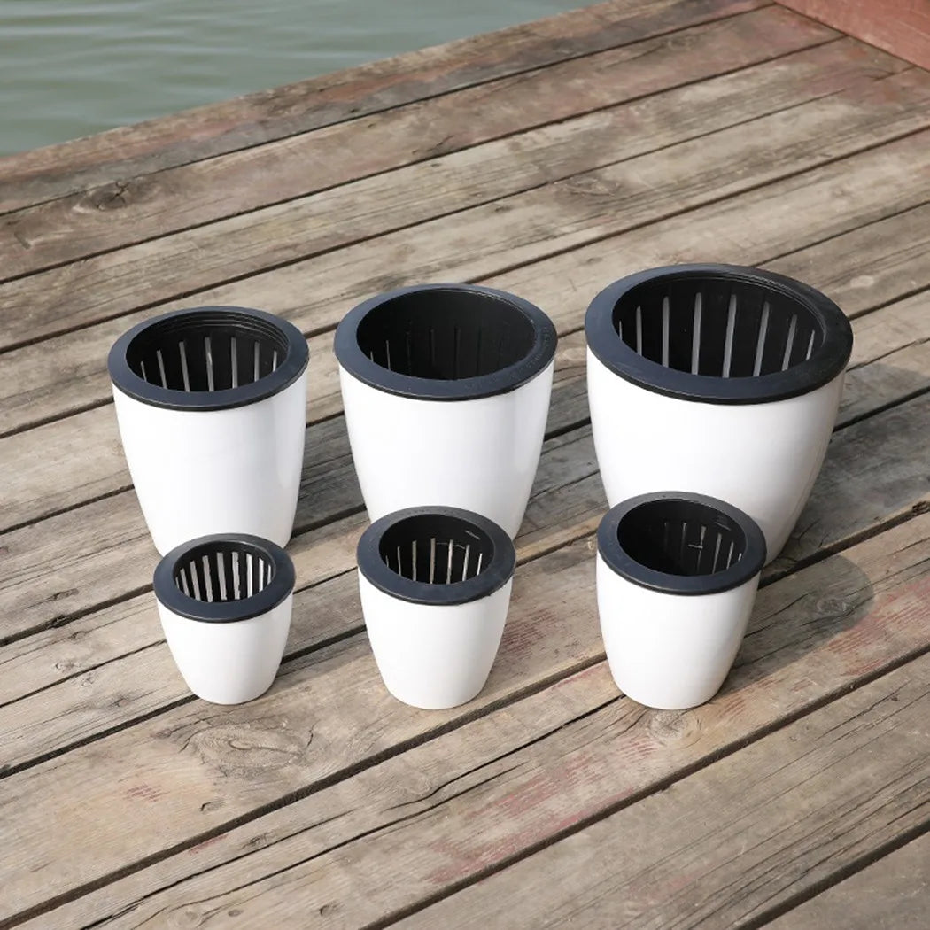 pots plantes modernes blancs lisses drainage absorbant coton grilles tailles xl xxl
