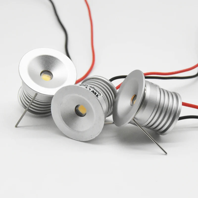 Spot LED argenté moderne 25mm 12V 24V IP65 certifié flux 249 2000 lumens