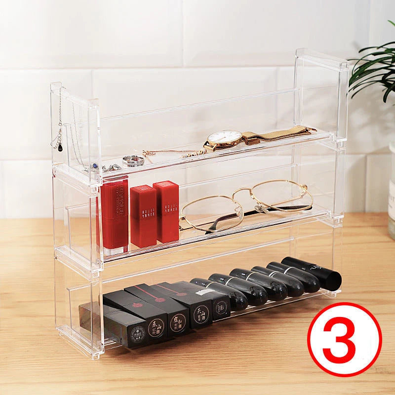 étagère acrylique transparente moderne rangement cosmétiques bocaux assaisonnement figurines pop