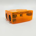 contrôleur dmx transparent noir circuit imprimé câble xlr carte mémoire câble usb technologie